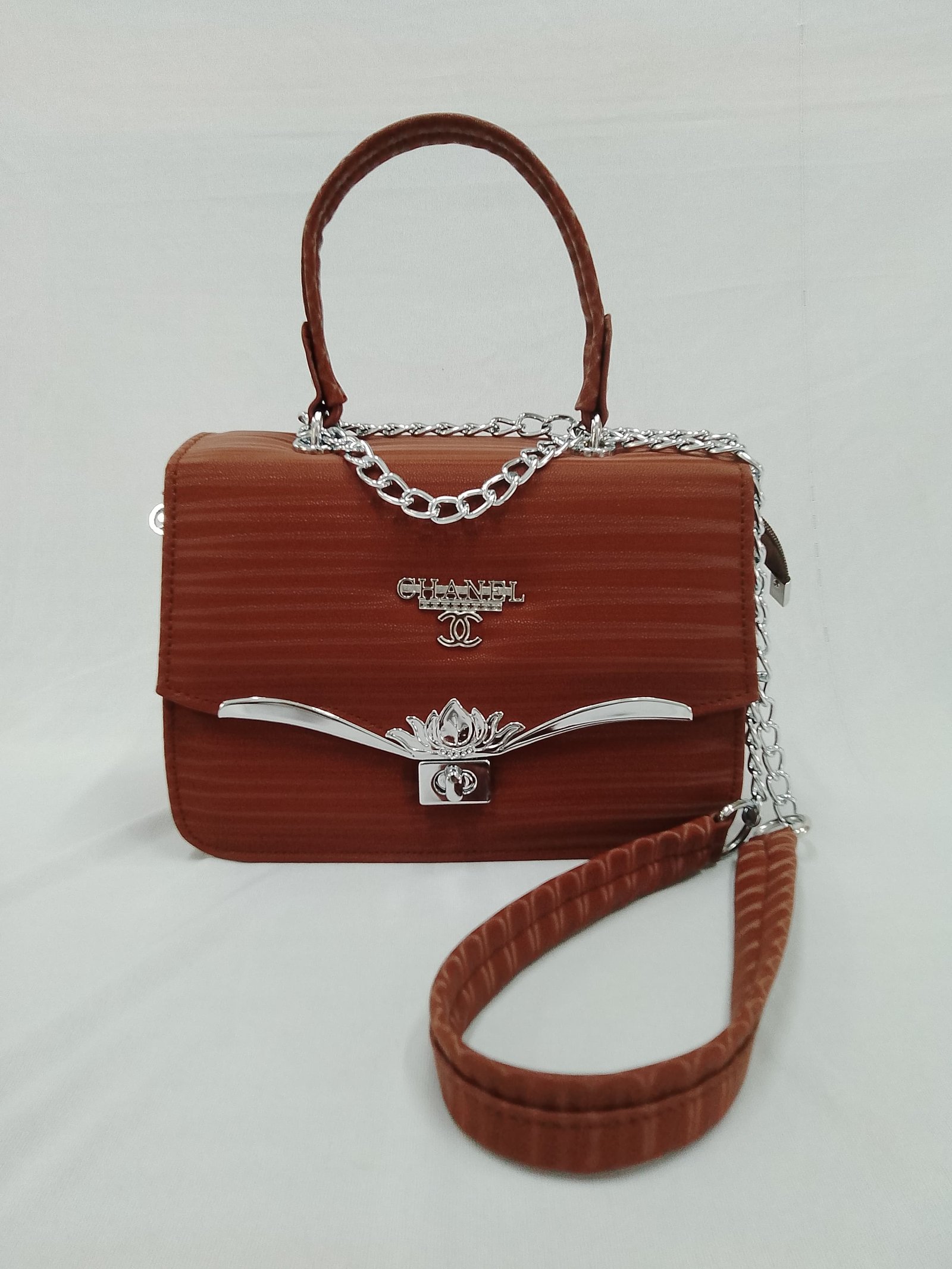Premium Quality Diamond Lattice Chain Pearl Women'S Shoulder Bag